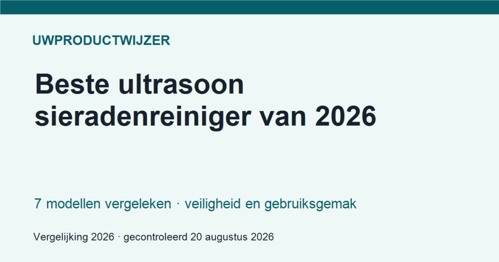 Beste ultrasoon sieradenreiniger van 2026 vergelijking