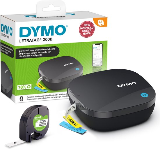 DYMO LetraTag 200B met 1 witte papieren tape